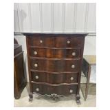 Antique Mahogany Serpentine Dresser 48ï¿½X38ï¿½X23ï¿½