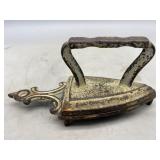 Salesman Sample Metal Trivet with Sad Iron