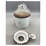 Enamelware Salt and Egg Seperator