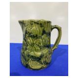 Vintage Green Majolica Pitcher