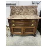 Walnut Washstand with Marble Top 40ï¿½X36ï¿½X18ï¿½