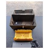 Plastic Tool Box w/ Plastic Miter Box & Saw