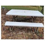 Plastic Picnic Table-Metal Frame