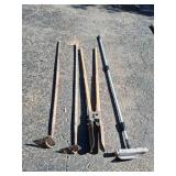 Long Handled Tools- Post Hole Jobbers, Hoes &