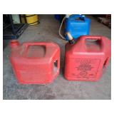 Plastic Gas Cans- One missing lid