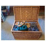 Blankets & Wicker Chest
