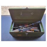 Metal Toolbox & Screwdrivers- Several Craftsman