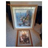 Assorted Pictures, Frames, and Wall Clock