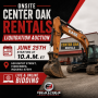 ONSITE CENTER OAK RENTALS LIQUIDATION AUCTION JUNE 25TH 10 A.M. ET