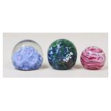 Glass Paperweights / 3 pc
