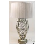 Large Beaded Metal Lamp