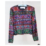 Sz M Oleg Cassini Beaded Jacket