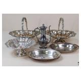 Silver Plate Serving Ware / 6 pc
