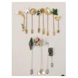 12 Assorted Stick / Hat Pins