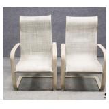 Sling Style Patio Arm Chairs / 2 pc