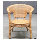 Wicker Curved Back Chair