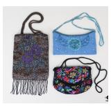 Beaded Evening Bags / 3 pc