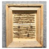 Barbwire in Barn Wood Frame