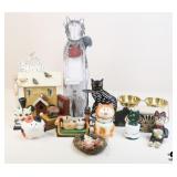Large Lot of Cat Themed Items