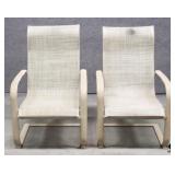 Sling Style Patio Arm Chairs / 2 pc