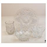 Tarentum Hartford Hearts Glass / 4 pc