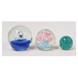 Glass Paperweights / 3 pc