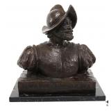 Cast Bronze Bust of Alvar Nunez Cabeza de Vaca