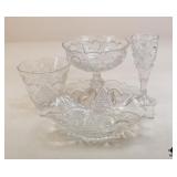 Tarentum Hartford Hearts Glass Pieces/ 4 pc