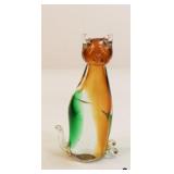 Art Glass Cat Figurine