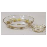 Glass Compote & Bowl Set / 6 pcs