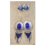 Sterling Silver & Stone Earrings