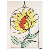 Stained Glass Sunflower Art