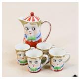Porcelain Toby Pitcher & Mugs