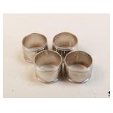 Silver 950 Napkin Rings / 4 pc