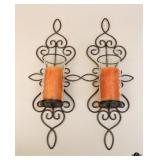 Metal Sconces/Candle Holders / 2 Pc