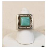 Sz 6.5 Sterling Silver Ring w/ Stone