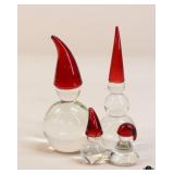 Nisse Hadeland Glass Figurines/ 4 pc
