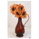 Artificial Sunflower W/ Metal Vase