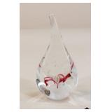 Adam Jablonski Hand-Blown Teardrop Paperweight