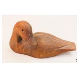 Carved Wood Duck Figurine