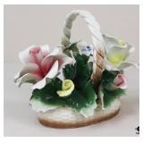 Capodimonte Porcelain Floral Figurine