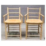 Pair of Oversized Dining Arm Chairs