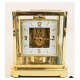 LeCoultre Swiss Brass Mantle Clock
