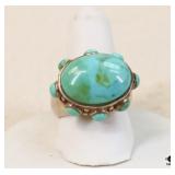 Sz 7 Sterling Silver Ring w/ Stones