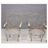 Pair of Iron Peacock Chairs
