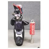 Golf Bag w/Clubs & Golf Ball Collector