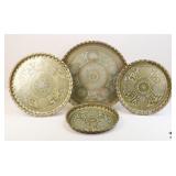 Brass Wall Hangings / 4 pc