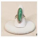Sz 6.5 Sterling Silver Ring w/ Stone