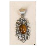 Sterling Silver Pendant w/ Stone