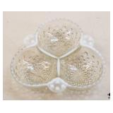 Anchor Hocking Moonstone Hobnail Relish Dish